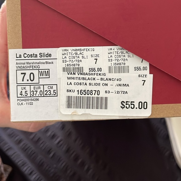 NWT Vans La Costa slides. Size 7 - Picture 3 of 3
